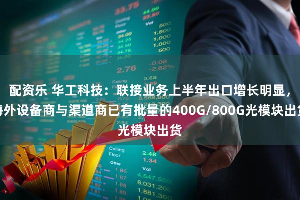 配资乐 华工科技：联接业务上半年出口增长明显，海外设备商与渠道商已有批量的400G/800G光模块出货